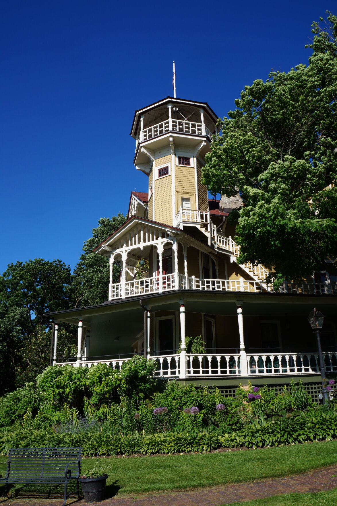 Black Point Estate Tower with Blue Sky